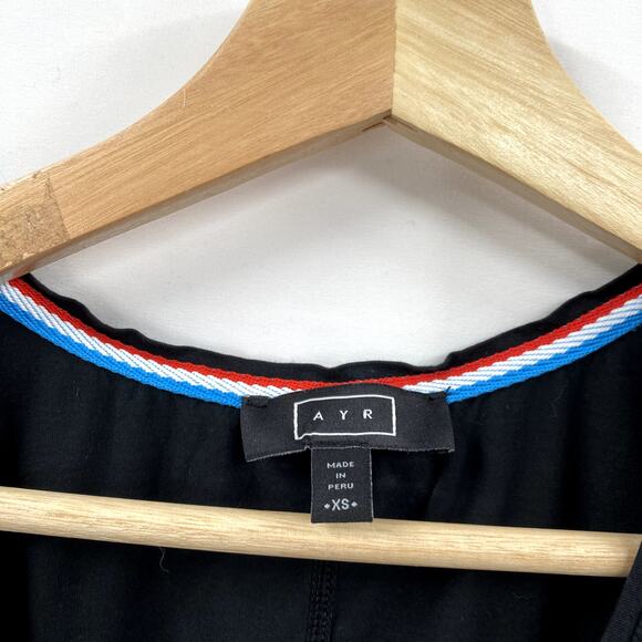 AYR black scoop neck basic supercool cap sleeve boxy Tee - Picture 4 of 6